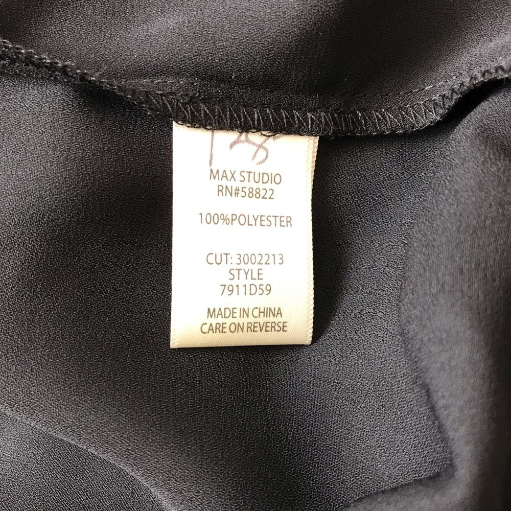 Max Studio Ruffle Keyhole Crepe Shift Dress Small - Picture 4 of 5